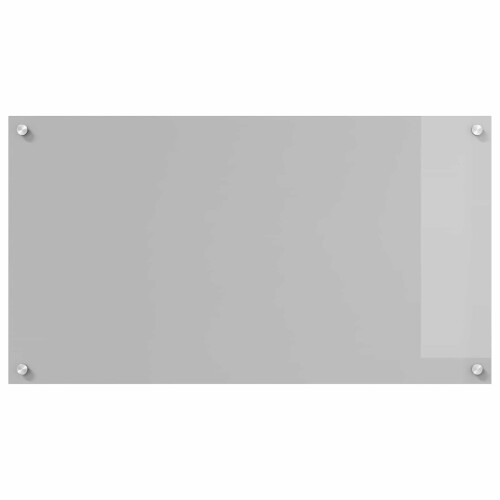 Berkfield Kitchen Backsplash Light Grey 90 x 50 cm Tempered Glass 1