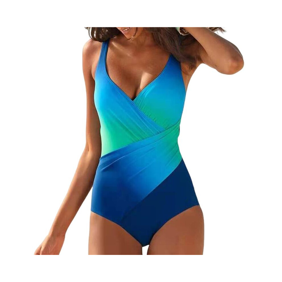 Photos - Swimwear Tummy Control Swimsuits for Women Slimming One Piece Bathing Suit Retro Ruched Push Vintage Padded  5XL