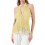 Women'S Halter Neck Ruffled Camisole Yellow S 1