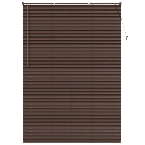 Berkfield Venetian Blind Dark Brown with Pattern 213 x 130 cm PVC 1