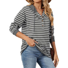 Womens Fashion Tops Hoodies for Women Pullover Oversized Sweatshirts Long SLeeve Shirts Loose Fit Dark Gray-White M