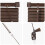 Berkfield Venetian Blind Dark Brown with Pattern 213 x 130 cm PVC 7
