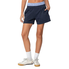 Women'S Sweat Shorts Casual Summer Stitched Plaid Waistband High Waist Running Lounge Shorts with Pockets Dark L