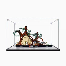 Clear Acrylic Display Case with Mirror Back, Dustproof Protection for 75330 House Model Collectibles