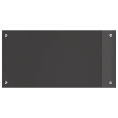 Berkfield Kitchen Backsplash Dark Grey 80 x 40 cm Tempered Glass 1