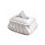 Ceramic Tissue Box Cover for Bathroom Vanity, Modern White Square Holder with Easy Clean Surface 1