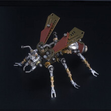 Metal Insect Model Kit Fly Ant 3D Mechanical Puzzle with Visible Movement DIY Educational Toy