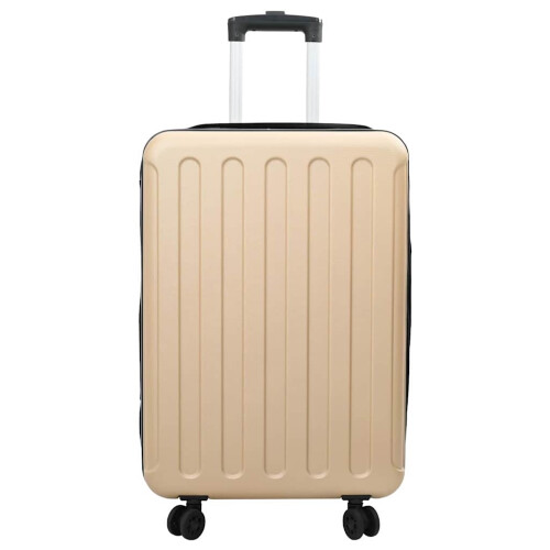 Berkfield Suitcase Folding Champagne 43 x 27 x 66 cm ABS Plastic 1