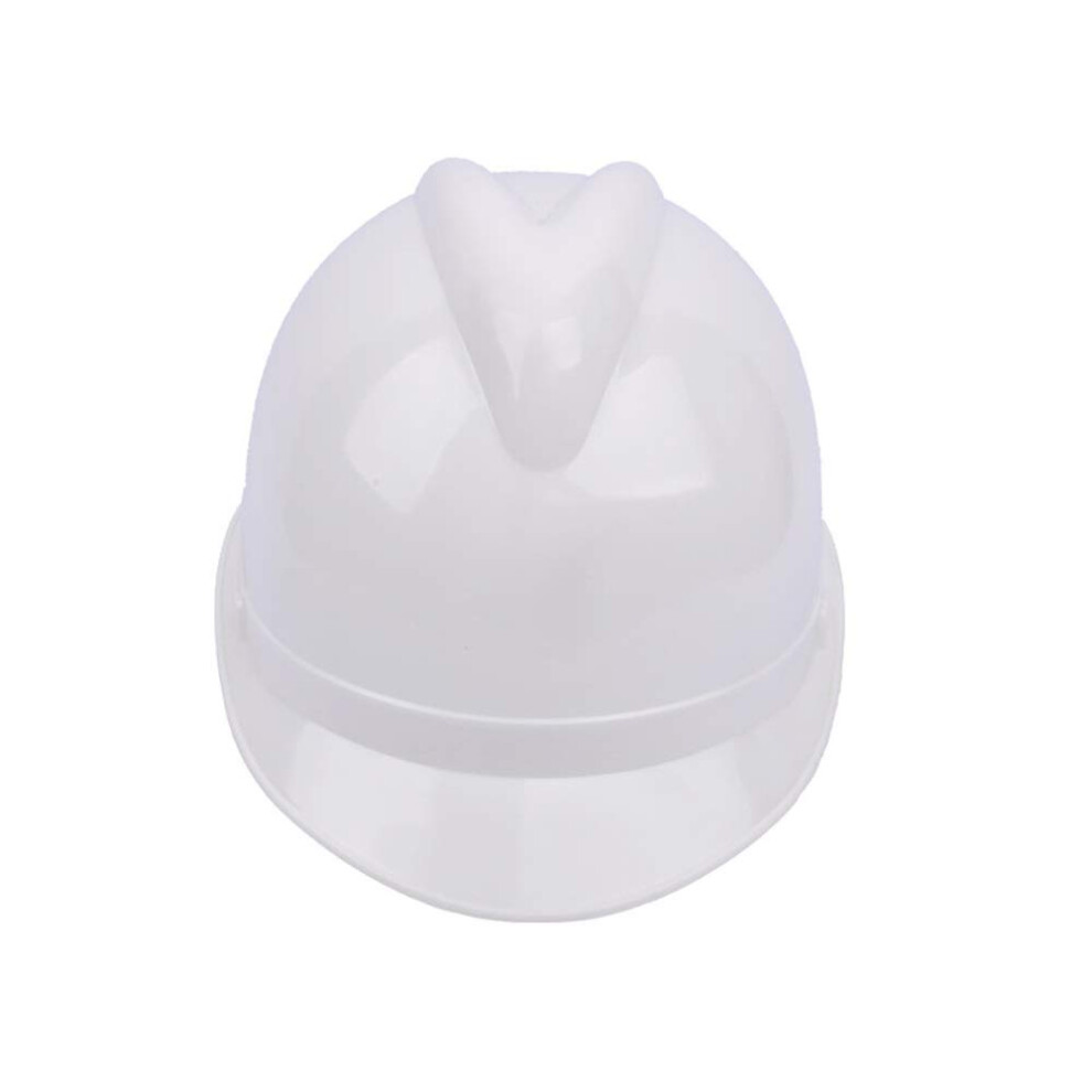 White Construction Safety Helmet With Adjustable Chin Strap, Impactresistant Hard Hat For Workers 9351714838405