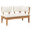 Berkfield Garden Bench and Table Set 2 pcs Cream and Brown 5