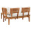 Berkfield Garden Bench and Table Set 2 pcs Cream and Brown 9