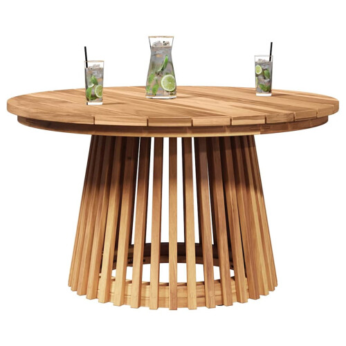 Berkfield Side Table Brown 70 x 70 x 40 cm Solid Teak Wood 2