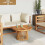 Berkfield Side Table Brown 70 x 70 x 40 cm Solid Teak Wood 4