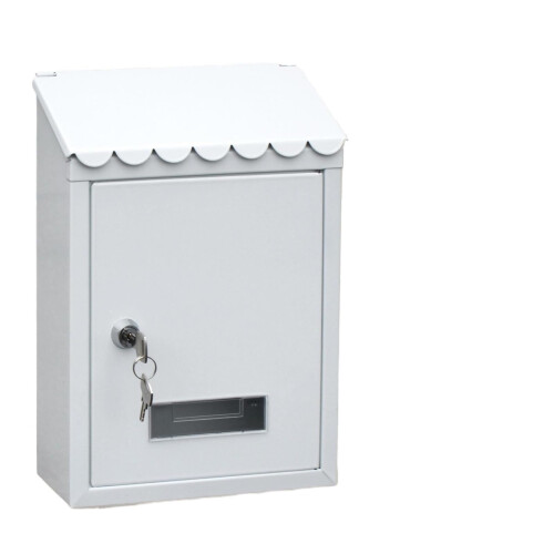 Rust Proof Wall Mounted Mailbox 22x6.5x30CM Black Weather Resistant Secure Post Box for Home 1