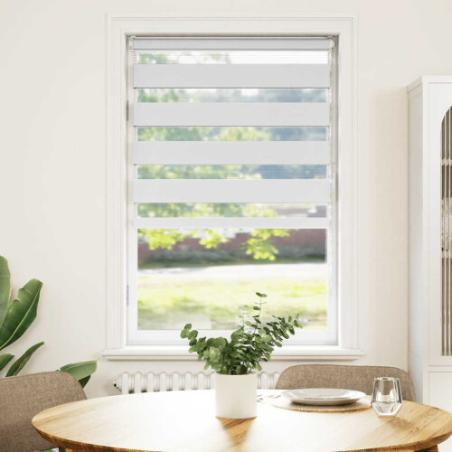 Berkfield Zebra Blind White 90x150 cm Fabric Width 85.9 cm Polyester 1