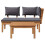 Berkfield Garden Bench and Table Set 2 pcs Grey and Brown Solid Teak wood 7