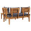 Berkfield Garden Bench and Table Set 2 pcs Grey and Brown Solid Teak wood 9