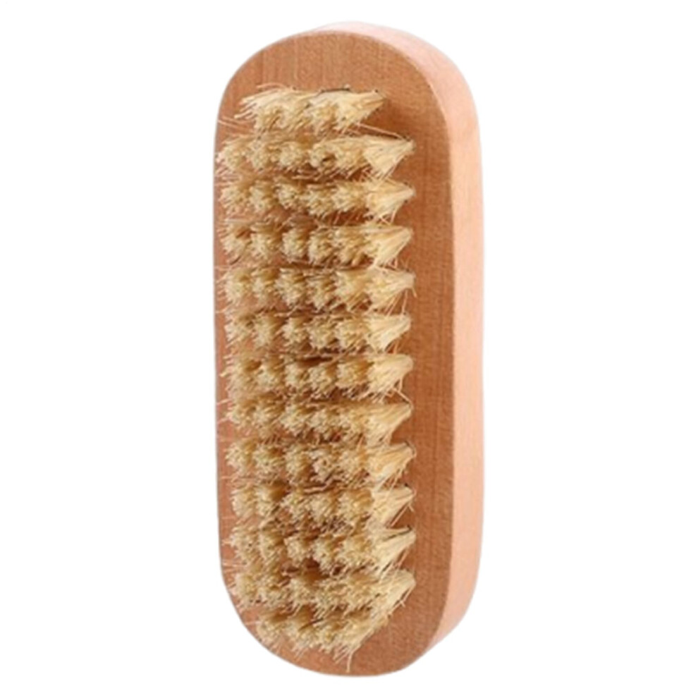 DoubleSided Wooden Nail Cleaning Brush with Soft Boar Bristles for Manicure Pedicure Salon Use
