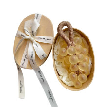 Handcrafted Grape Soap on a Rope Gold Bar with Fresh Grape Fragrance and Creamy Lather for Bath and Shower