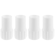 Hvid4 stk. stik til vakuumslange poolfittings sårede ender adapter