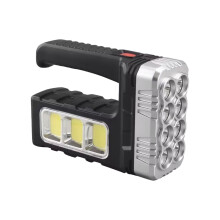 Zeceouar LED-ficklampor med hög effekt, uppladdningsbara, 3 lägen, med sidolampa
