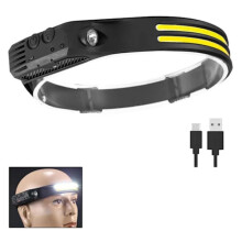 Uppladdningsbar 1000 lumen 230 bredstrålande LED-strålkastare Handsfree-sensor