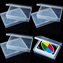 6 Pack Clear Plastic Playing Card Case, Durable Trading Card Deck Box with Easy Snap Closure