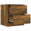 Berkfield Bedside Cabinets 2 pcs Smoked Oak Engineered Wood 7