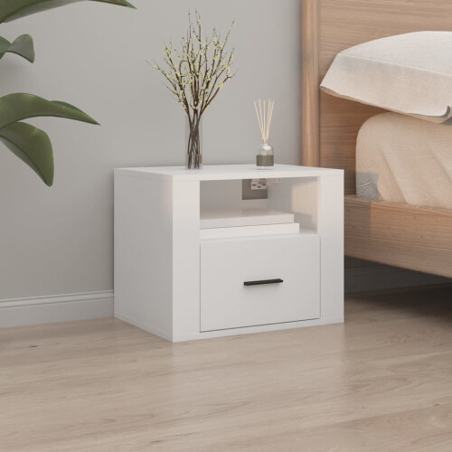 Berkfield Wall-mounted Bedside Cabinets 2 pcs White 50x36x40 cm 2