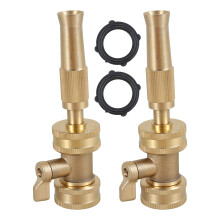Embout de tuyau en laiton massif Grusce 3/4" GHT (2 pièces)