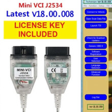 2024MINI VCI TIS Techstream V18.00.008TIS J2534 til Toyota-kabel