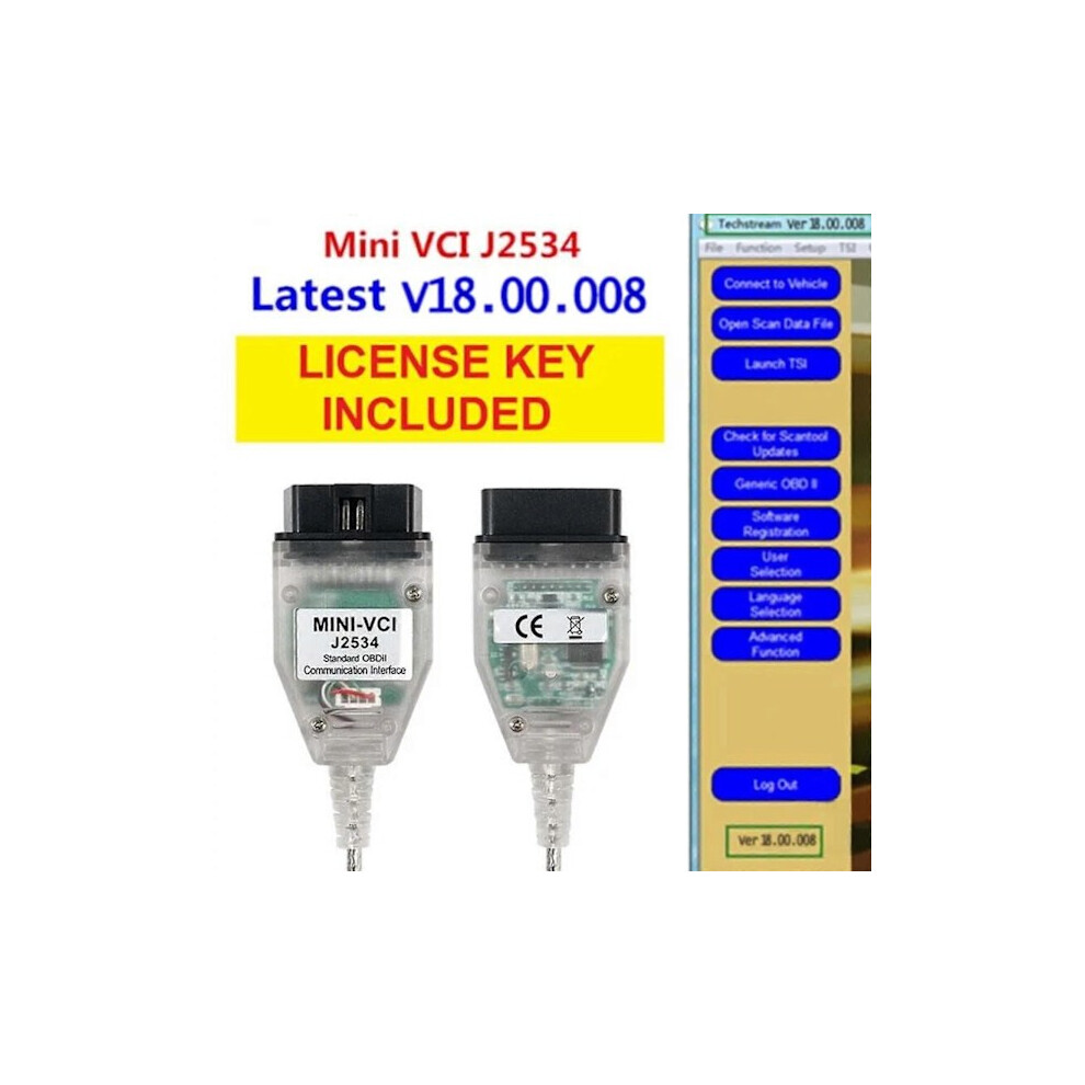 2024 Mini Vci Tis Techstream V18.00.008 Tis J2534 For Toyota Cable 9301715183295