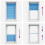 Berkfield Pleated Blind Blue 80x150 cm Fabric Width 79.4 cm Polyester 5