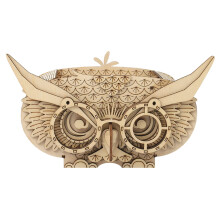 3D Wooden Puzzle Owl Pen Holder Kit, DIY Wooden Craft for Adults and Kids, Laser Cut Educational Model