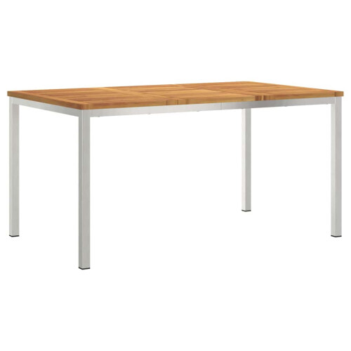 Berkfield DiningTable Brown 150 x 90 x 75 cm Solid Acacia Wood 1