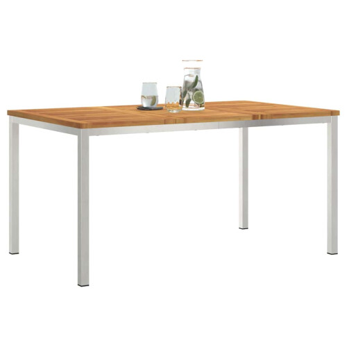 Berkfield DiningTable Brown 150 x 90 x 75 cm Solid Acacia Wood 2