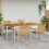 Berkfield DiningTable Brown 150 x 90 x 75 cm Solid Acacia Wood 4