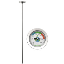 Termometru de compost din oțel inoxidabil ZUARFY, 50 cm, pentru grădină, Celsius
