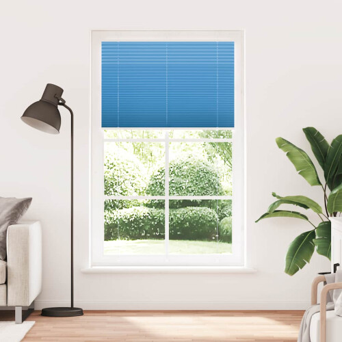 Berkfield Pleated Blind Blue 115x200 cm Fabric Width 114.4 cm Polyester 1