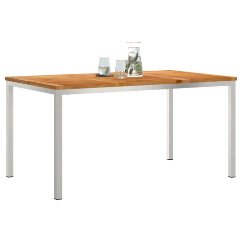 Berkfield DiningTable Brown 150 x 90 x 75 cm Solid Teak Wood 2