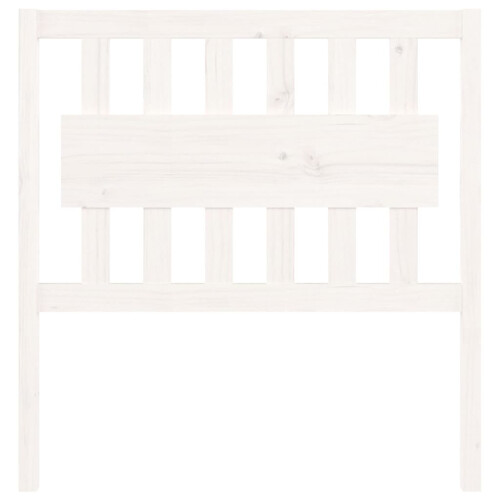 Berkfield Bed Headboard White 95.5x4x100 cm Solid Wood Pine 2