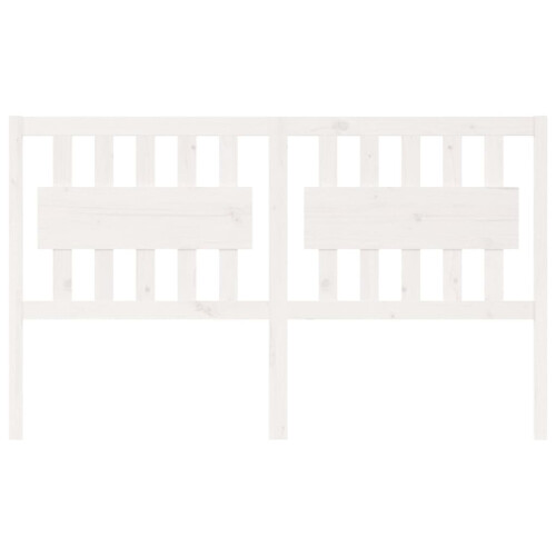 Berkfield Bed Headboard White 165.5x4x100 cm Solid Wood Pine 2