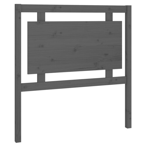 Berkfield Bed Headboard Grey 95.5x4x100 cm Solid Pine Wood 1