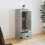 Berkfield Highboard Concrete Grey 36x35.5x103.5 cm Engineered Wood 3