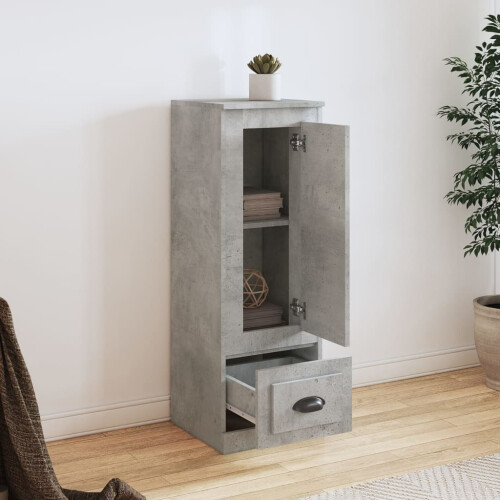 Berkfield Highboard Concrete Grey 36x35.5x103.5 cm Engineered Wood 2