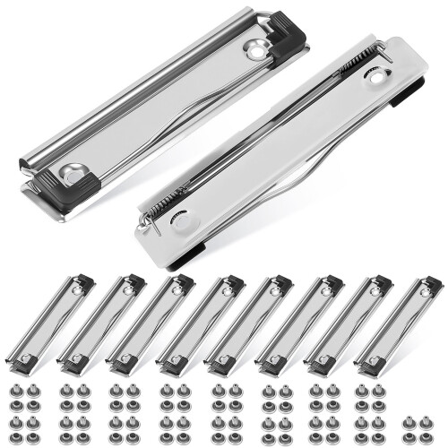 10 stk. utklippstavleklips, monterbare hardboardklips, store, solide klips