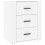 Berkfield Bedside Cabinet White 50x36x60 cm Engineered Wood 2