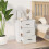 Berkfield Bedside Cabinet White 50x36x60 cm Engineered Wood 3