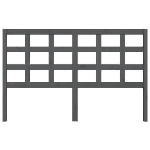 Berkfield Bed Headboard Grey 156x4x100 cm Solid Wood Pine 2