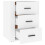 Berkfield Bedside Cabinet White 50x36x60 cm Engineered Wood 7